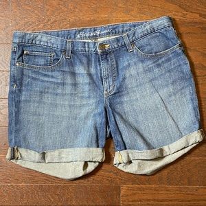 Eddie Bauer Rolled Cuff Plus Size Denim Shorts, 16